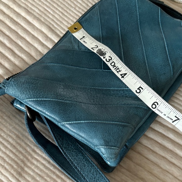 Latico Leather Blue Crossbody Bag - Picture 9 of 9
